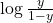 \log \frac{y}{1-y}